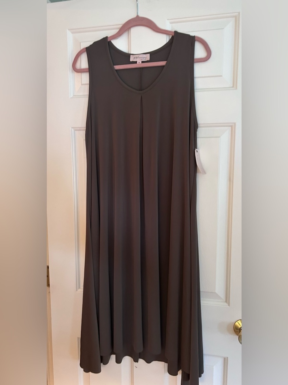 NWT Olive Green Philosophy Sleeveless A-Line Skirt XL